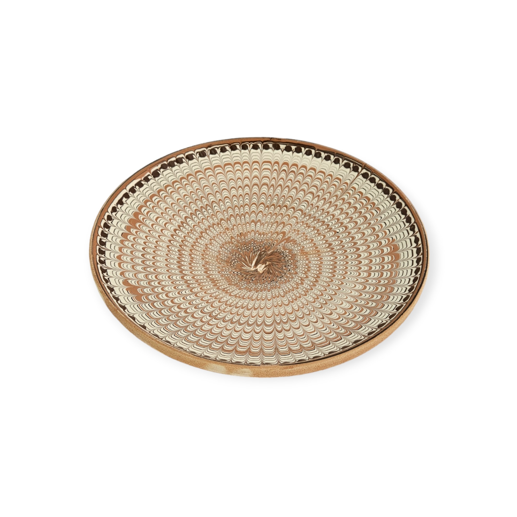 Farfurie Traditionala 24-27 cm model Coadă de Păun culoare Roșu