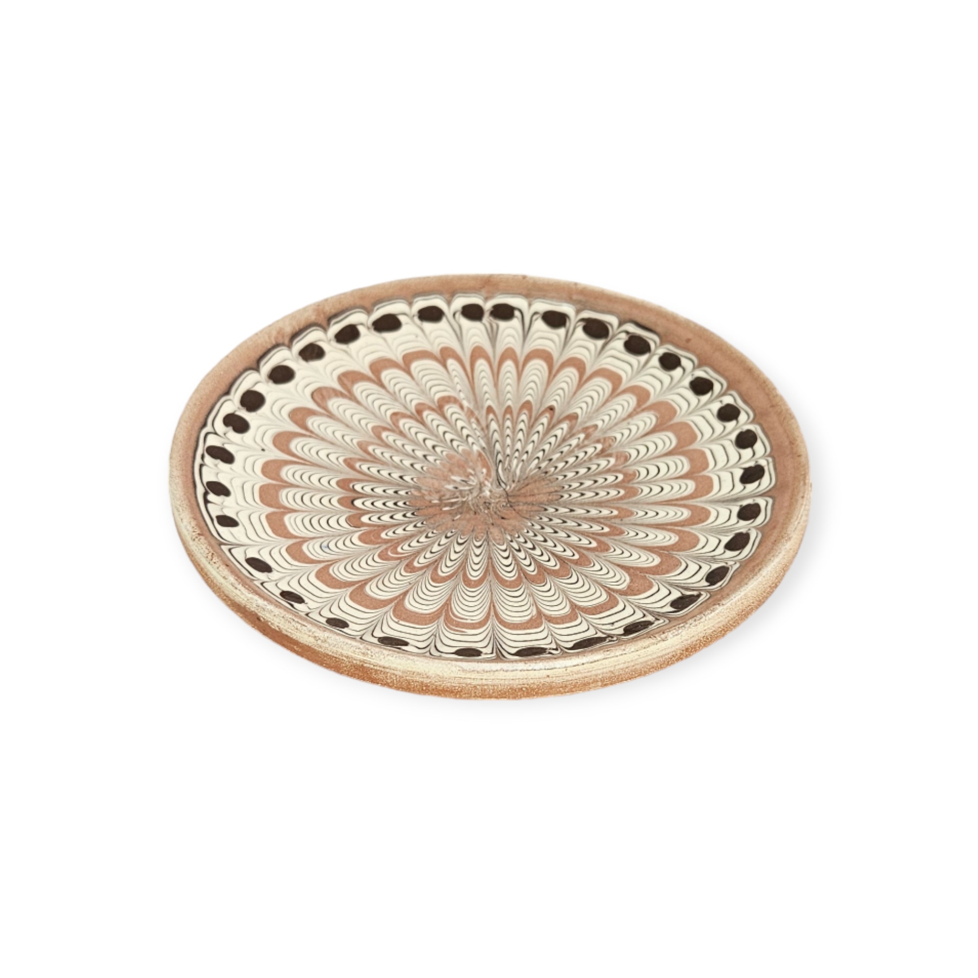 Farfurie CERAMICA DE HOREZU model Taier Traditional 709, culoare Rou, 9cm