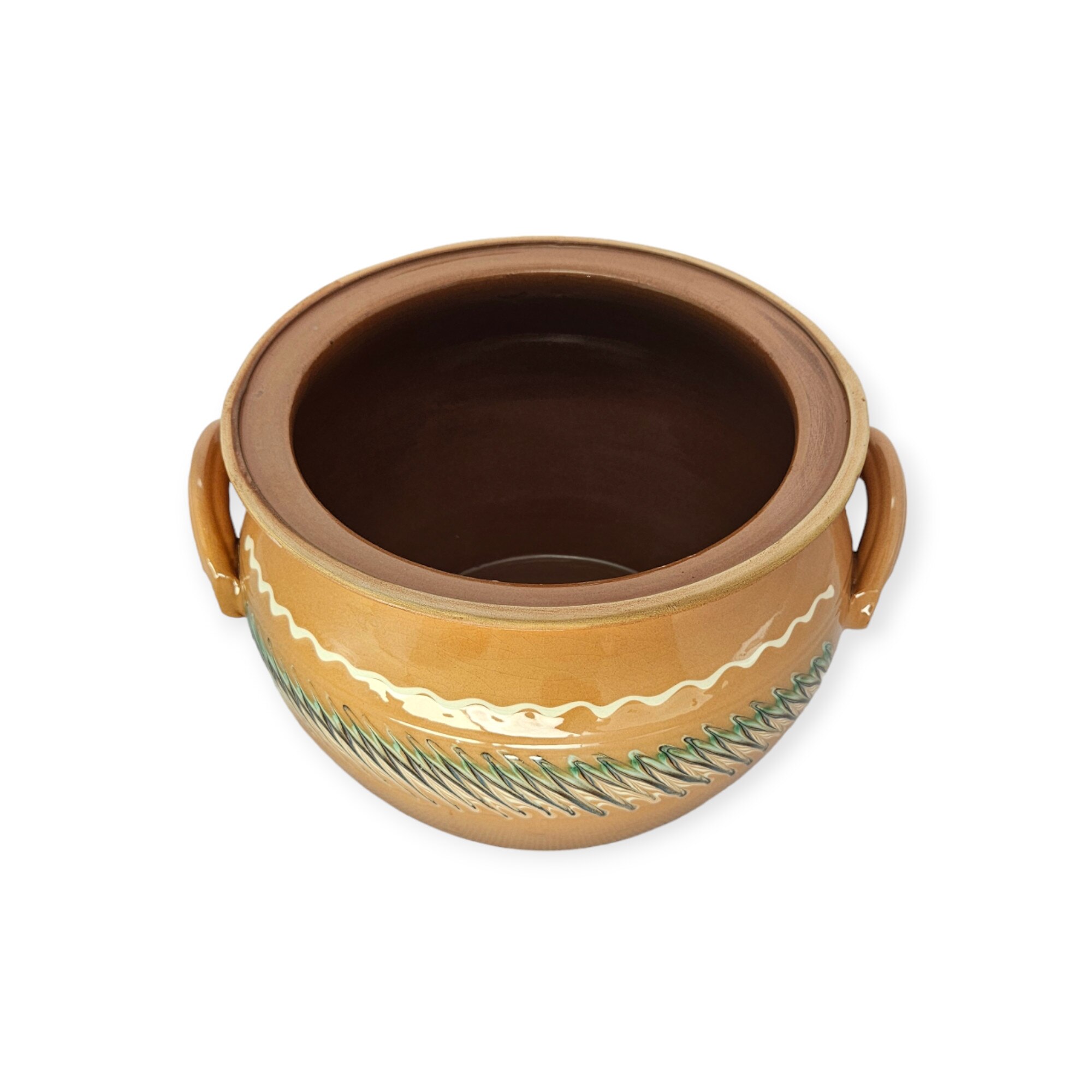 Vas de cuptor - oala de saramale Roșu model spic 6 litri cu toarte