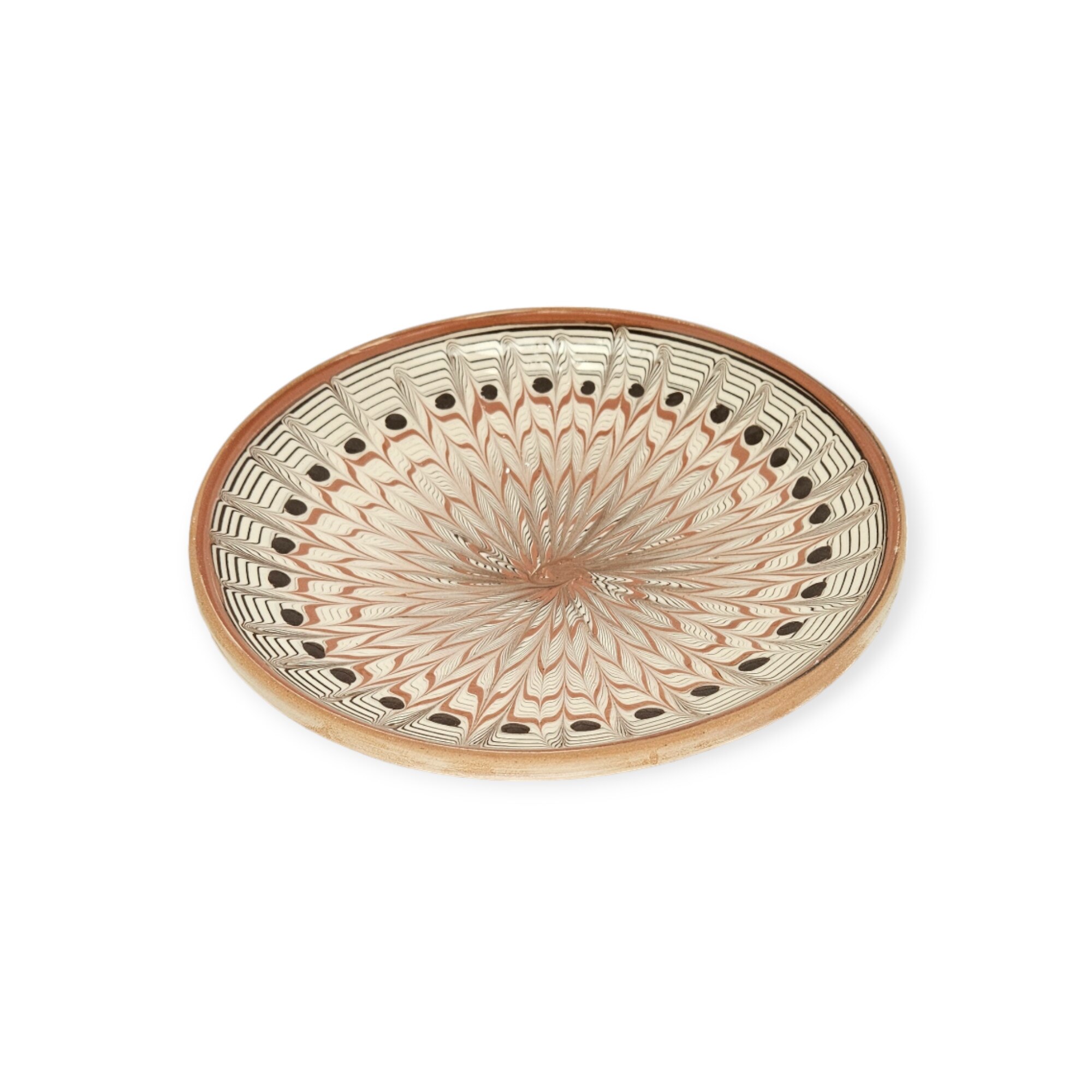 Farfurie CERAMICA DE HOREZU model Spic, culoare Roșu, 22cm