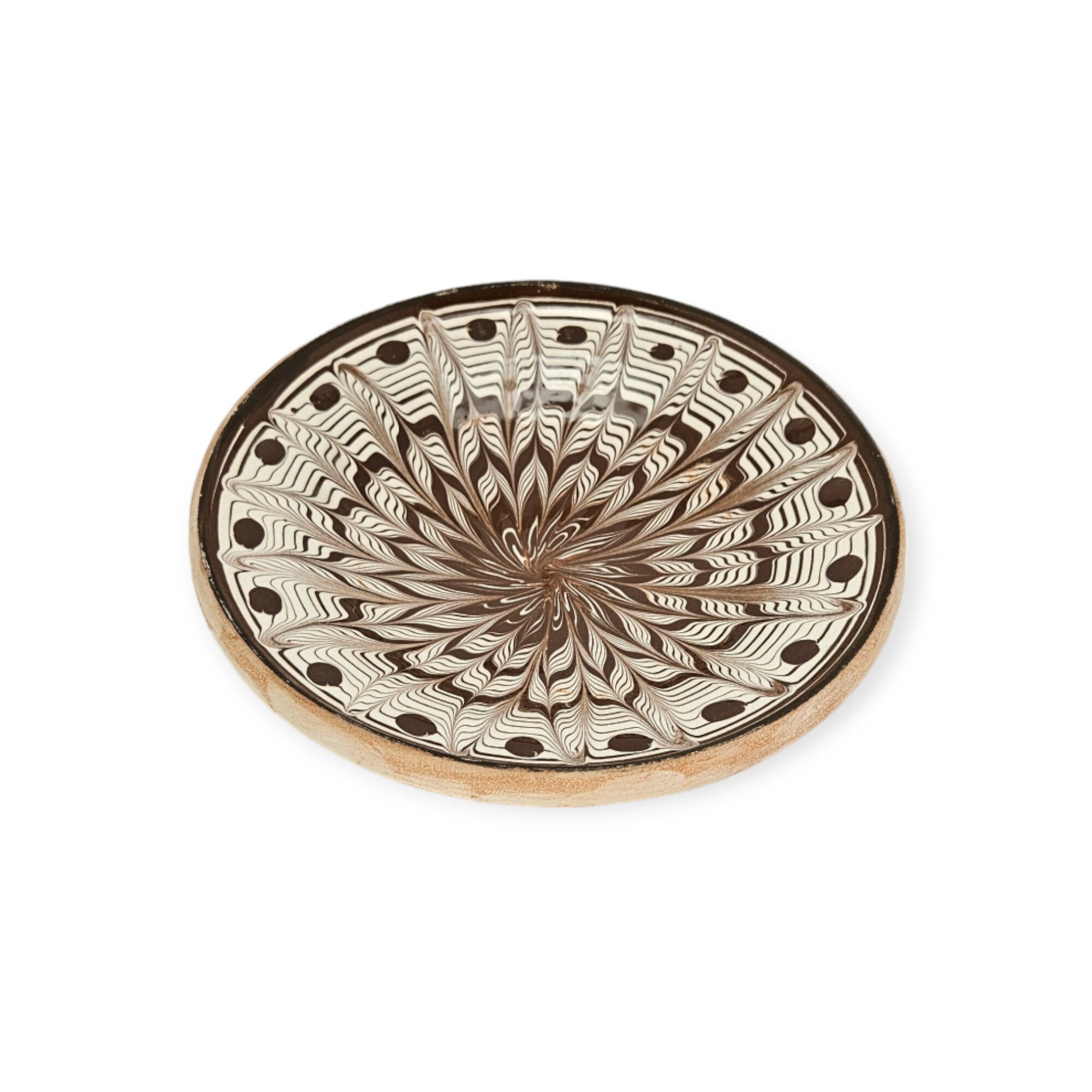 Farfurie CERAMICA DE HOREZU model Spic, culoare Negru, 15cm
