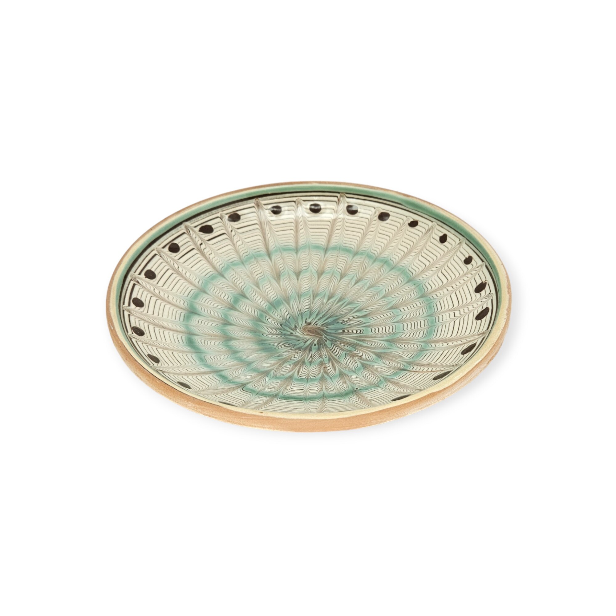 Farfurie CERAMICA DE HOREZU model Spic verde 22cm