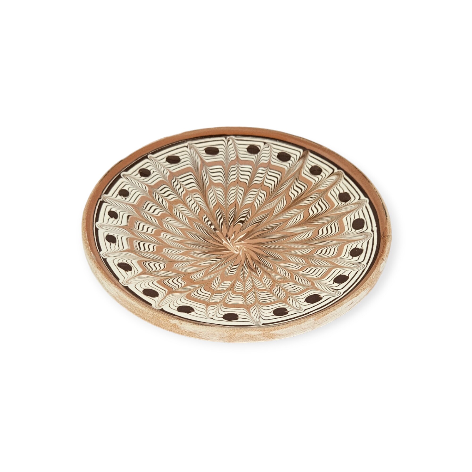 Farfurie CERAMICA DE HOREZU model Spic, culoare Roșu, 15cm